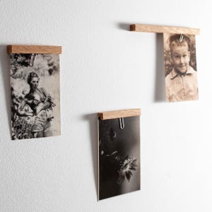Minimalist Oak Photo Holder, Picture Holder, picture frames holder, photo frame, memories holder for wall decor and home decor, card holder