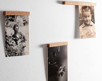 Minimalist Oak Photo Holder, Picture Holder, picture frames holder, photo frame, memories holder for wall decor and home decor, card holder