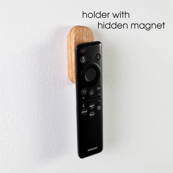 Magnetic Oak Holder for Wall,Self-Adhesive Wooden Hook, Key & Remote Holder, No-Drill Wall Mount, Modern Home Decor, Made in Germany