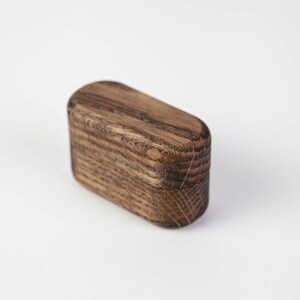 Ring oak wooden box, Small rustic ring box, Ringkasten, Wood ring box, Proposal ring box, Wedding ring box, made in Germany, Craman image 7
