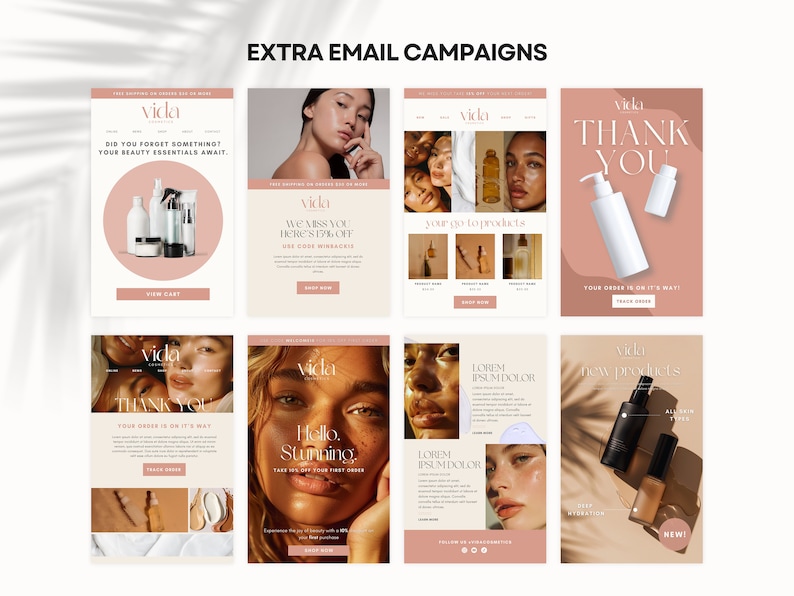 Medspa Canva Email Template, Beauty Wellness Skincare Email Templates, Email Marketing, Klaviyo Mailchimp, E-commerce, Newsletter Template