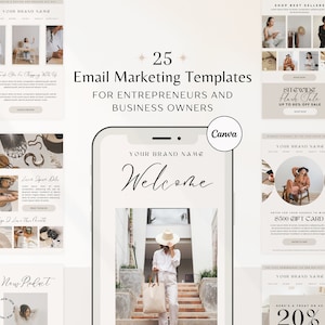 Fall Email Marketing Canva Template Bundle - Newsletter Canva Templates - Sales Email - Welcome Email - MailChimp - FloDesk
