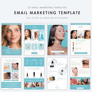 Medspa Canva Email Template, Beauty Wellness Skincare Email Templates, Email Marketing, Klaviyo Mailchimp, E-commerce, Newsletter Template,