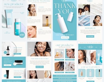 Medspa Canva Email Template, Beauty Wellness Skincare Email Templates, Email Marketing, Klaviyo Mailchimp, E-commerce, Newsletter Template,