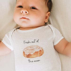 Cinnamon Bun Baby Onesie – Cute Unisex Infant Shower Gift
