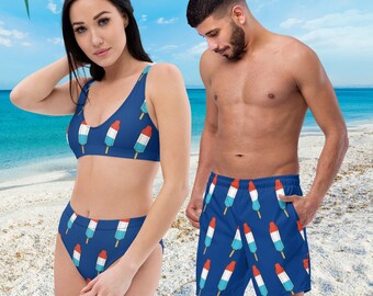 Bañador Bomb Pop para hombre: diseño patriótico de cohete pop