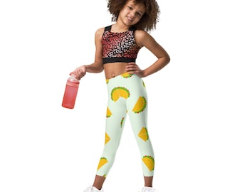 is it taco tuesday? cute taco print Kid's and toddler all over print Leggings