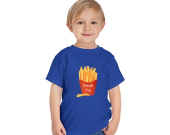 Small fry French fries cute unisex custom Toddler Short Sleeve Tee shirt various colors