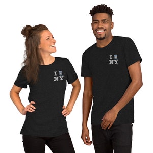 Embroidered 'I Love NY' Bodega Coffee Cup Unisex T-shirt