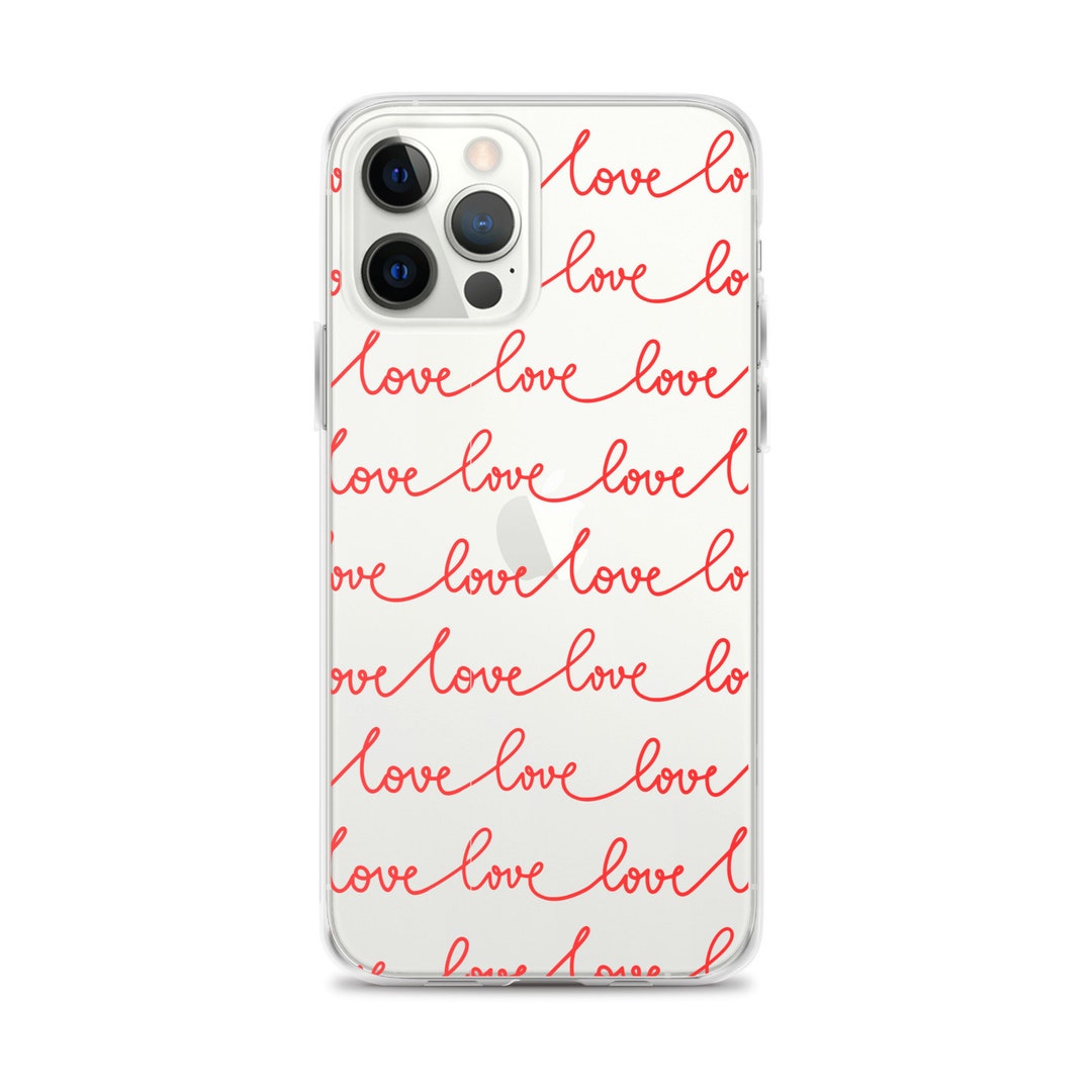 Love Cursive Custom Design - Personalized Clear iPhone Case, Durable ...