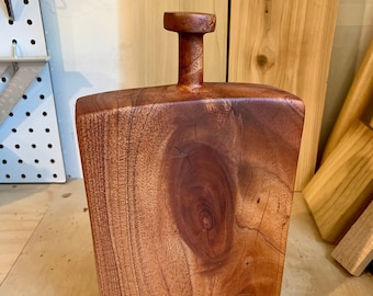 Vaso secco in legno di cedro rosso australiano intagliato a mano