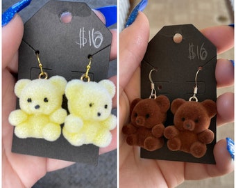 bear hugs (fuzzy earrings)