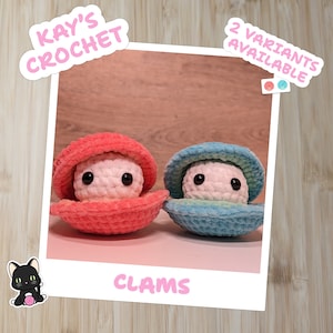 Crochet Clam Plushie