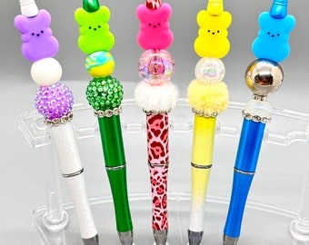 Peeps Pen Ostern Peeps Fokalstift Flauschige Perlenstift Peeps Perlenstift Lehrer Geschenk Perlen Peep Themenstift Peeps Silikonstift Fancy Ostern Stift