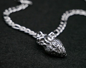 Chambers Of Love | Silver Anatomical Heart Pendant Necklace