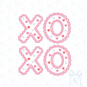 Acuarela Día de San Valentín XOXO Abrazos y besos Apilados Acuarela Digital Clip Art PNG Descarga Digital Instantánea Archivo