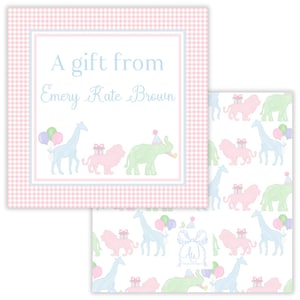 Kinder Geschenkbeilage Karten | Quadratische Geschenkanhänger für Kinder | Geschenkbeilage Karten | Geschenkanhänger | Mädchen personalisierte Geschenkanhänger