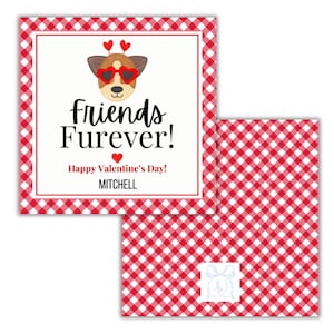 Friends Furever San Valentino Etichetta personalizzata stampabile San Valentino Carta stampabile con download immediato