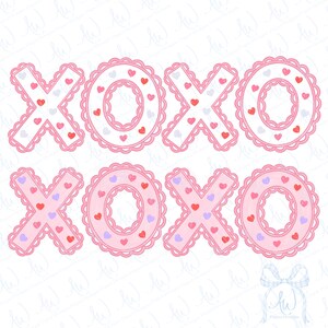 Acuarela Día de San Valentín XOXO Abrazos y besos Acuarela digital Clip Art PNG Descarga digital instantánea Archivo