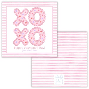 Carte de Saint-Valentin imprimable avec étiquette personnalisée XOXO, Saint-Valentin, téléchargement immédiat