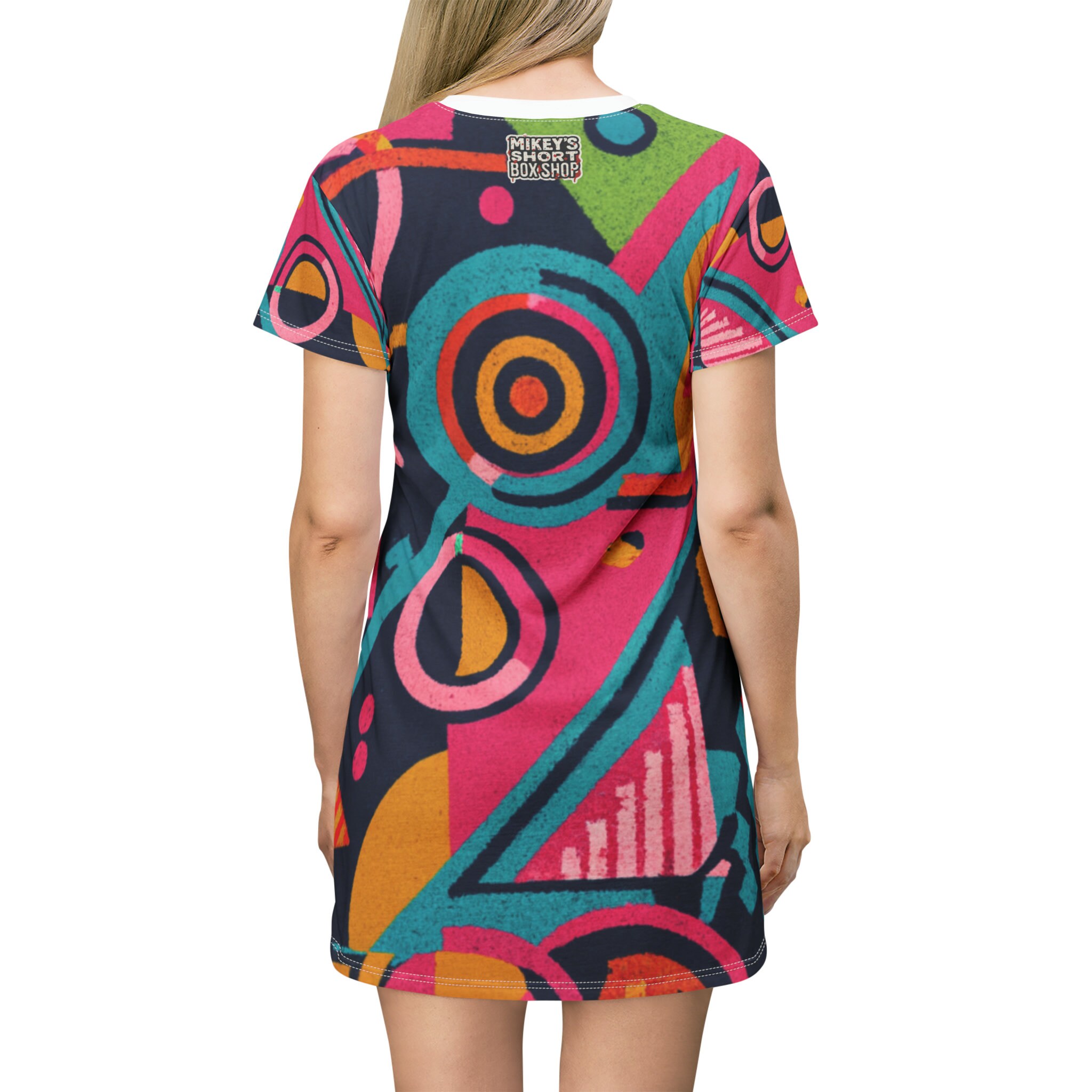 80s Arcade T-shirt Dress AOP Old School Retro Arcade Gaming Gamer Girl ...