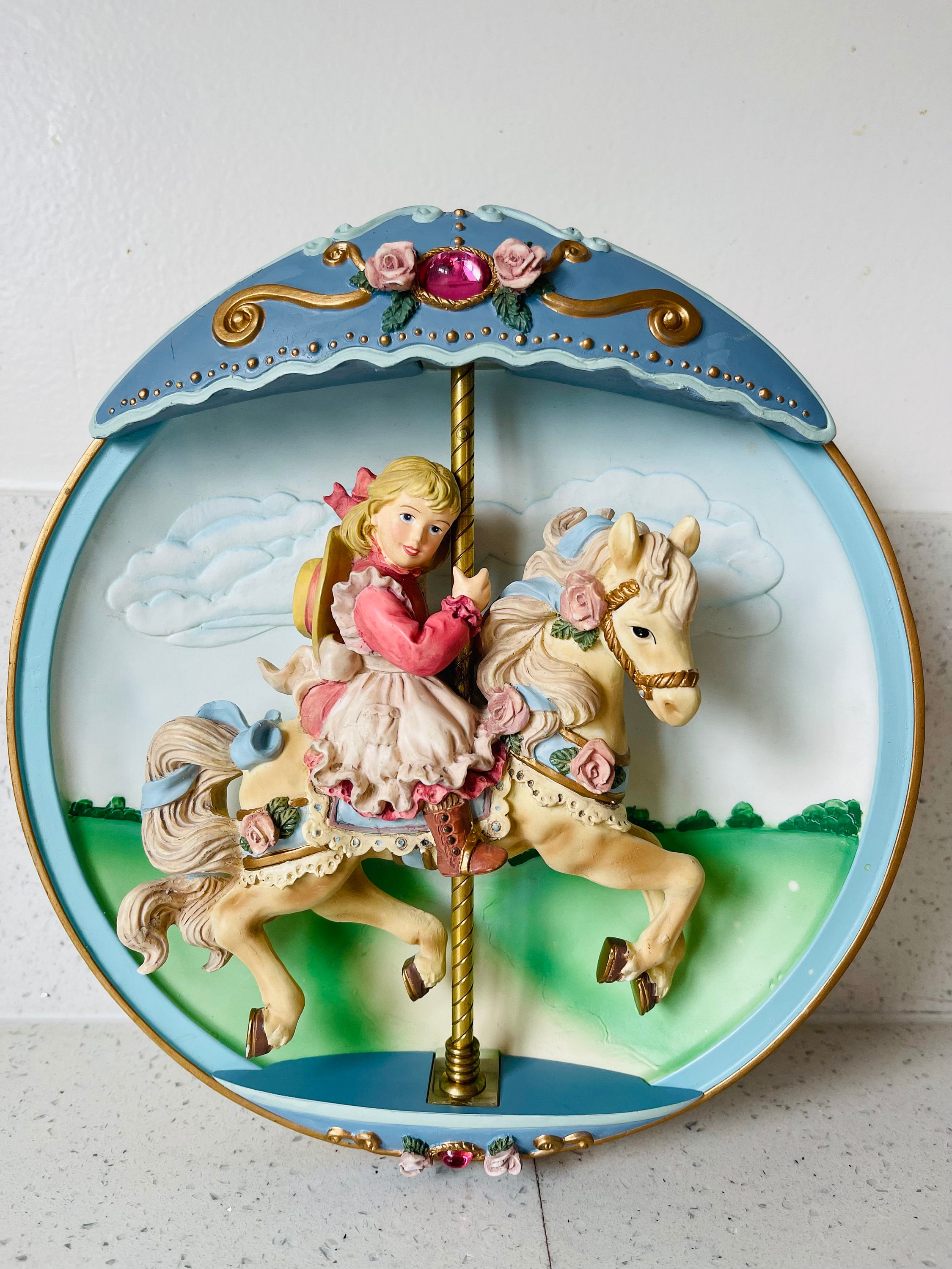 Vintage 90s Bradford Exchange Horse Carousel DAYDREAMS 