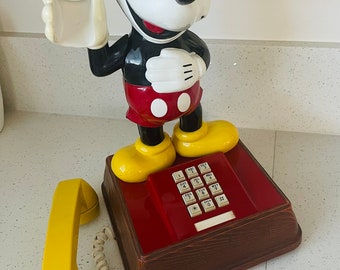 Vintage Authentic 1976 the Mickey Mouse Push Button Telephone