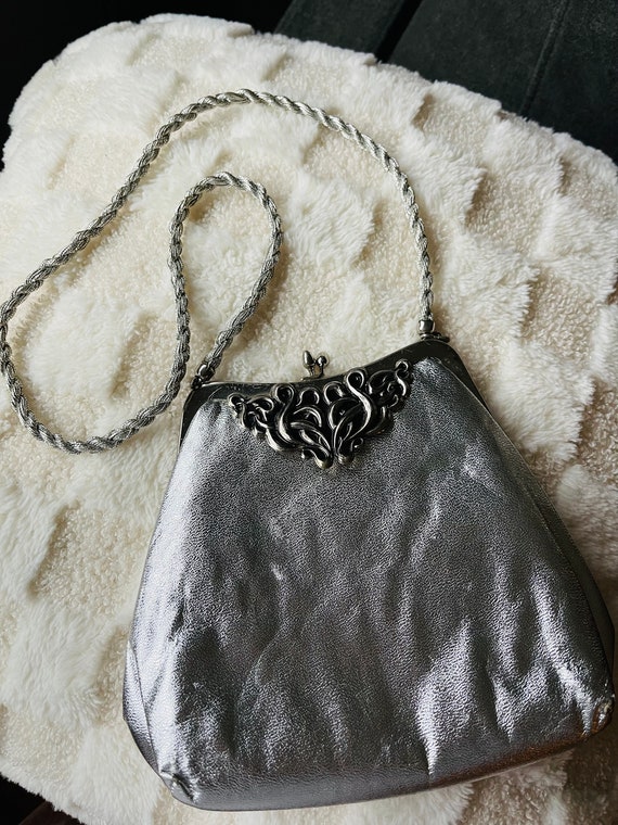 Fabulous Vintage Silver Ornate Handbag