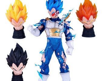 4 headed vegeta model, Dragonball vegeta cadic figure, 18.1 inches tall with led light, Vegeta