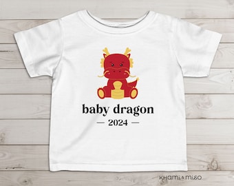 T-shirt Baby Dragon 2024 T-shirt infantile T-shirt bambino asiatico Drago dello zodiaco cinese Baby Shower regalo Regalo di gravidanza Anno del drago Onsies