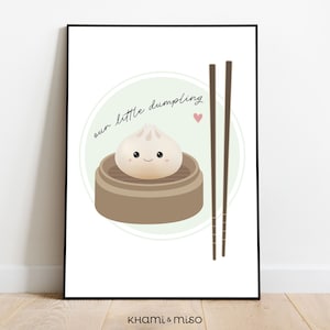 Dim Sum Nursery Print, Asian Nursery Theme, Asian Mom, Chinese Nursery, Dim Sum Art, Bao, Gift for Asian Baby, Dim Sum Digital Download