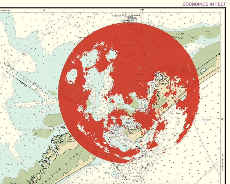 Ocracoke Island Lighthouse Art Print Unique Gift Outer Banks Nautical