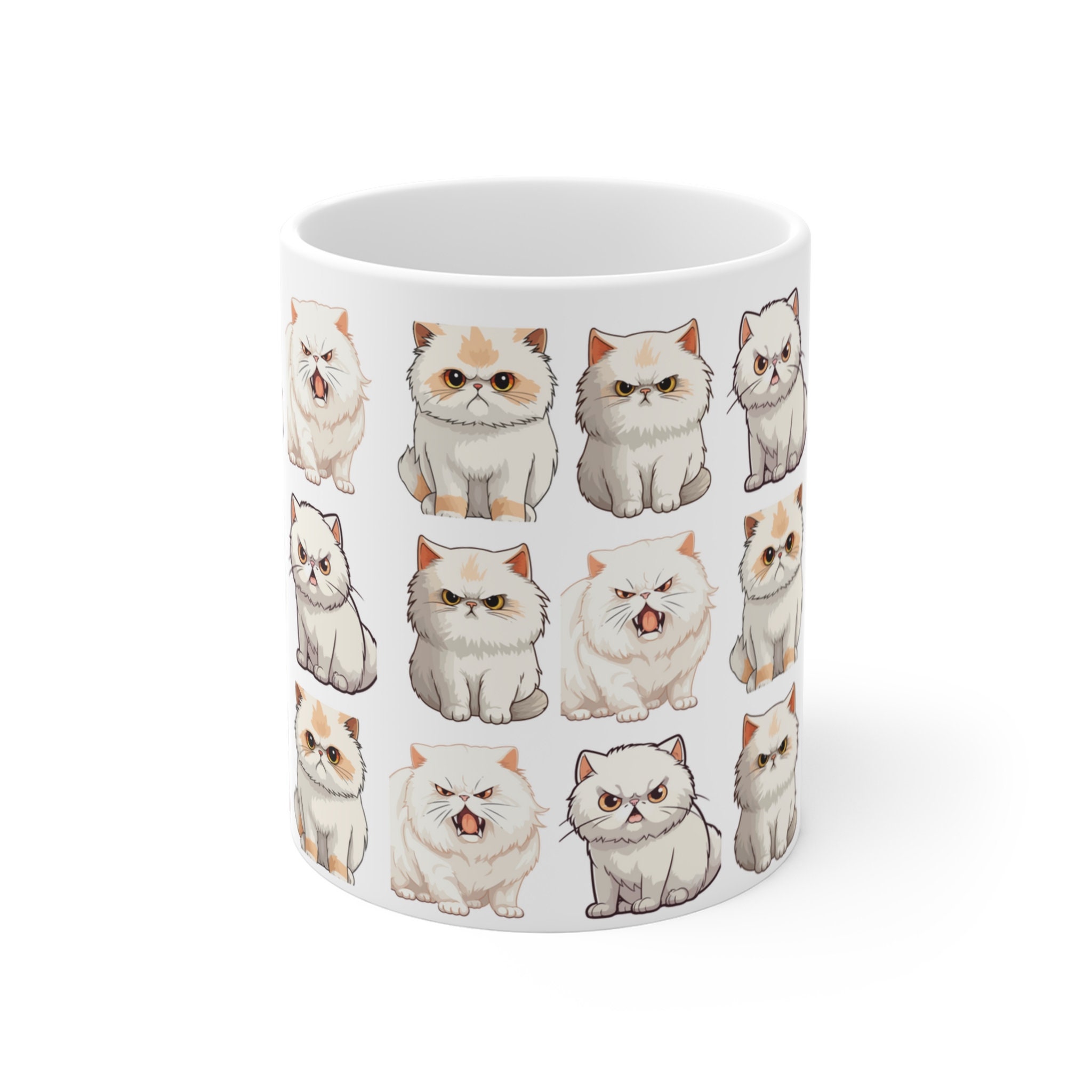 Funny Cat Mug, Persian Cat Mug, Cat Lover Mug, Funny Coffee Mug, Office ...