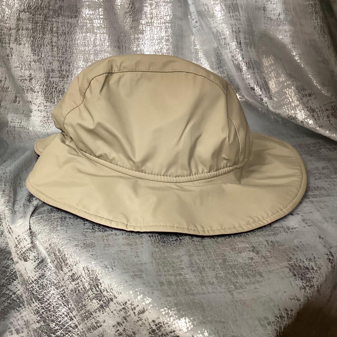 Dennis Basso Beige Tan Waterproof Faux Fur Lined Bucket Hat - Etsy