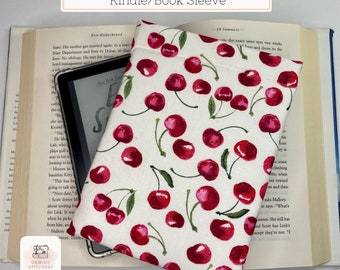 Padded Kindle sleeve cover for Kindle Paperwhite 6.8” and e-readers - Cherry Harvest