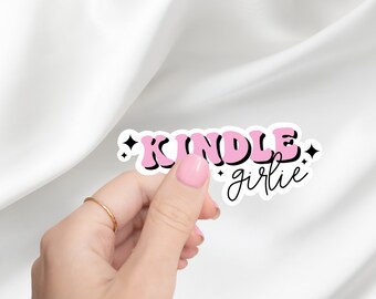 Kindle Girlie Sticker | Bookstagram | Bookish Sticker | Reading Sticker | Booktok | Book Lover | Laptop Sticker | Kindle Sticker