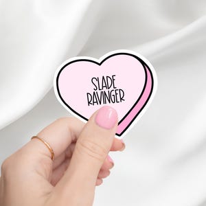 Slade Ravinger Candy Heart Sticker | Bookstagram | Plated Prisoner Merch | Booktok | Gild | Laptop Sticker | Kindle Sticker