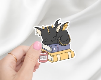 Book Dragon Sticker | Bookstagram | Fourth Wing Merch | Booktok | Dragons | Laptop Sticker | Kindle Sticker