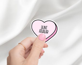 Hunt Athalar Candy Heart Sticker | Bookstagram | Crescent City Merch | Booktok | House of Earth and Blood | Laptop Sticker | Kindle Sticker