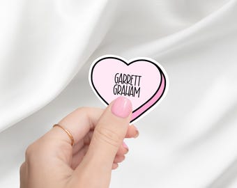 Garrett Graham Candy Heart Sticker | Bookstagram | The Deal Merch | Booktok | Off Campus Series | Laptop Sticker | Kindle Sticker