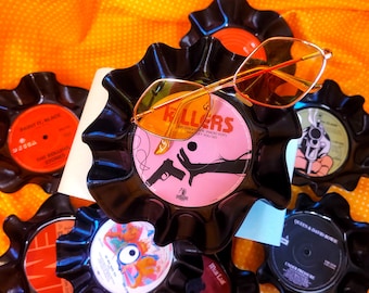 Upcycled Vinyl Record Trinket Dish | LEGENDS TRIBUTE VERSION | Retro Music Decor