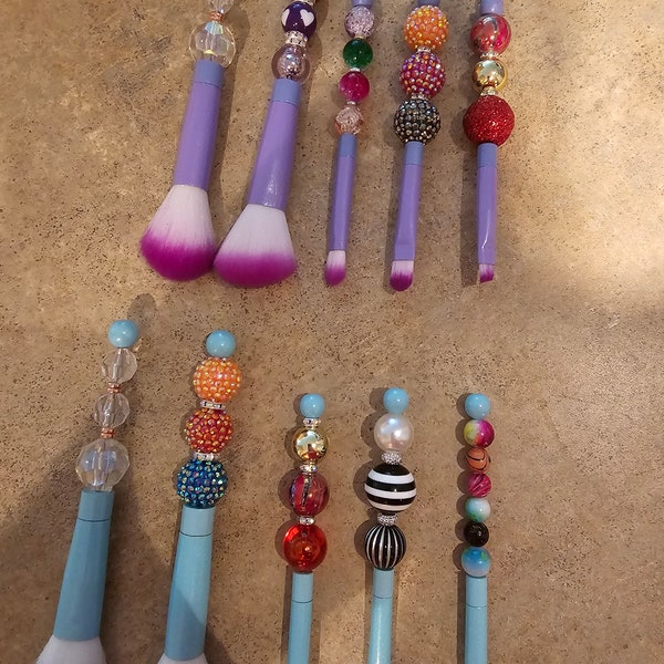 Beaded Makeup Brushes