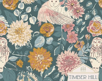 Owl Things Floral | Willow Collection by Sharon Holland for Art Gallery Fabrics | Quilting Cotton | Half Yard or Fat Quarter