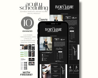 Acuity Scheduling Template Hair Booking Site Hair Salon Acuity Template Website Banners Hair Editable Acuity Hair Stylist Website Hair Tech
