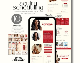 Acuity Booking Template Esthetician Website Medical Estheticians Branding Bundle Acuity Site Banner Esthetician DIY Booking Site Canva