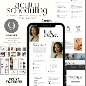 Lash Tech Scheduling Website Minimalist Acuity Seite Eye Lash Business Buchungsseite Lash Techniker Canva Bearbeitbare Acuity Vorlage Weiß