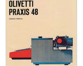 Olivetti Praxis 48 電動タイプライターのデジタル ユーザー マニュアル ユーザー マニュアル デジタル PDF 操作手順 英語のユーザー ガイド