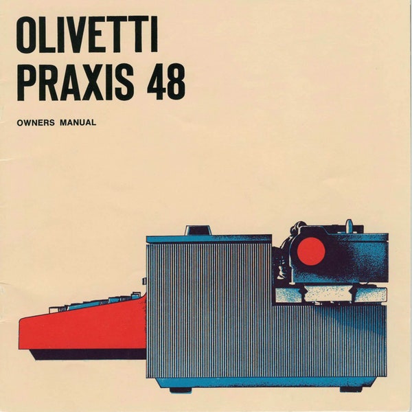 Olivetti Praxis 48 Electric Typewriter User Manual Digital PDF Operating Instructions User Guide in English