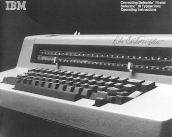 IBM Selectric 3 デスクトップ電動タイプライターのデジタル ユーザー マニュアル (PDF) Selectric III 操作手順ユーザー ガイド (英語)