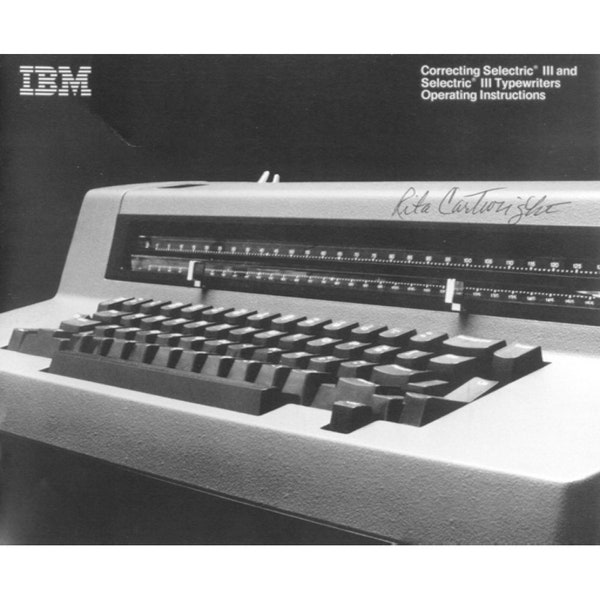 IBM Selectric 3 1979 Desktop Electric Typewriter User Manual Digital PDF Selectric III Operating Instructions User Guide in English